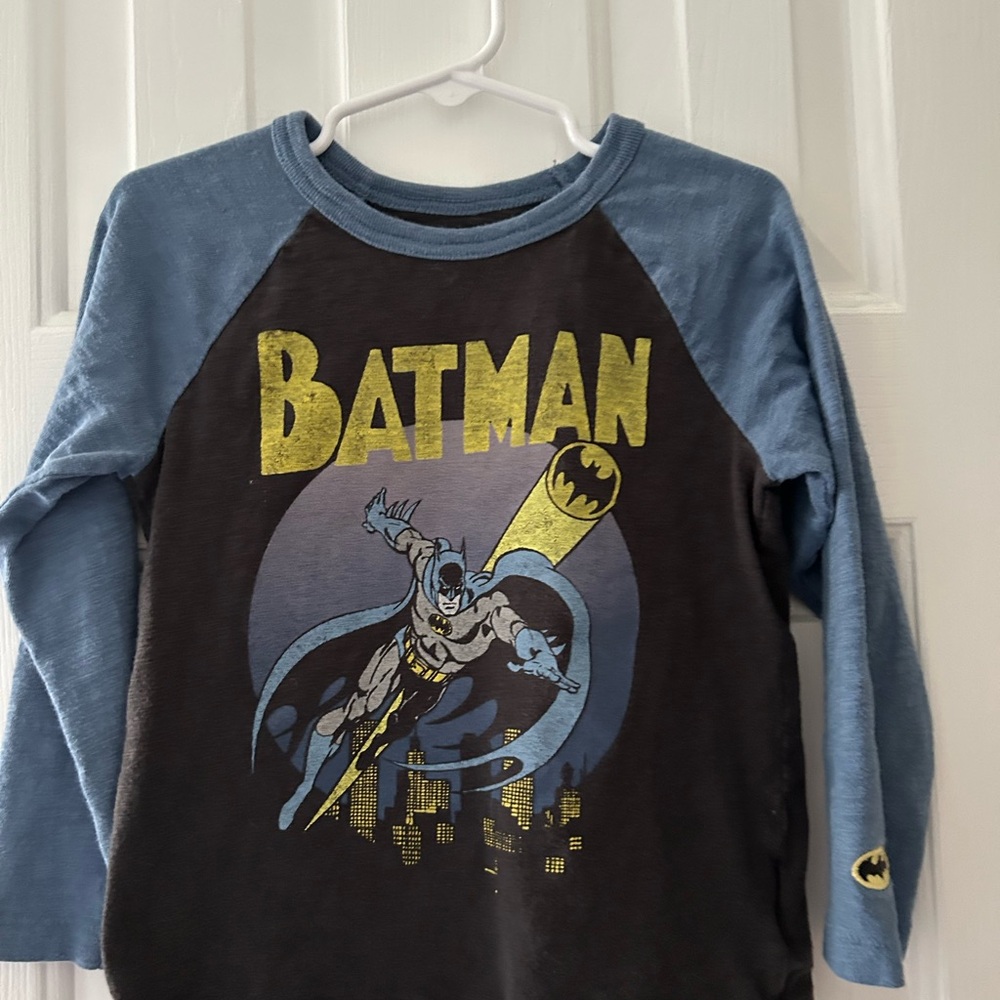 Batman Kids Long Sleeve Shirt - Blue and Black